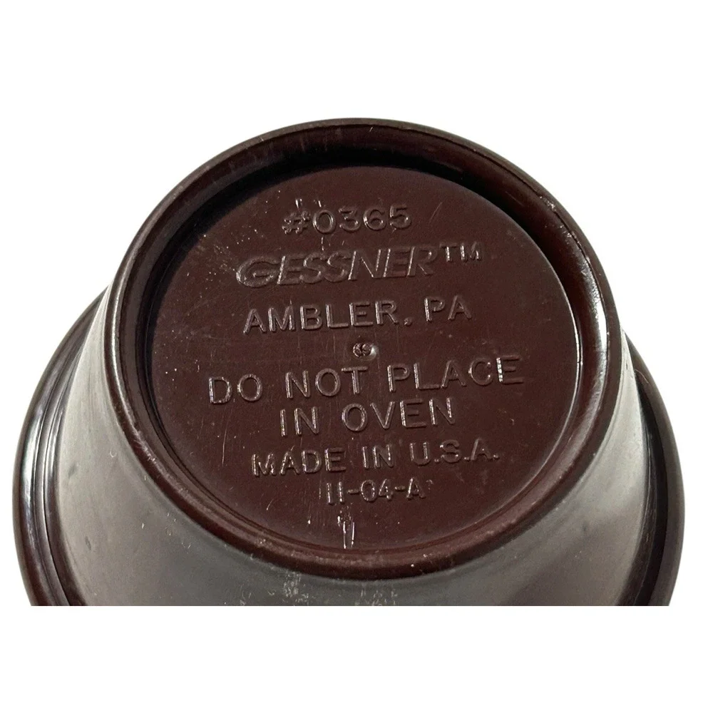 Gessner Set Of 4 Ramekin/ Condiment Bowls Brown 3 Oz Made in USA Dishwasher Safe